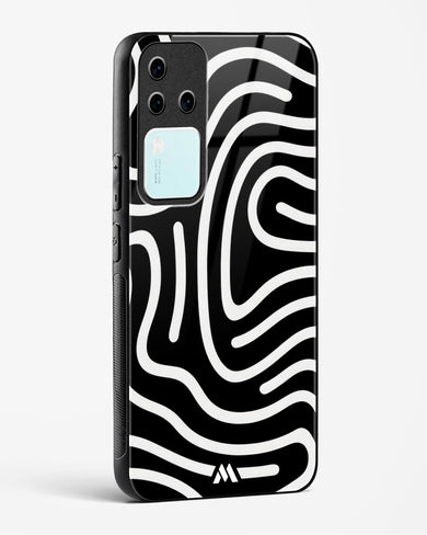 Monochrome Maze Glass Case Phone Cover (Vivo)