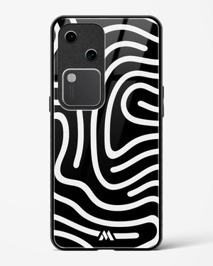 Monochrome Maze Glass Case Phone Cover (Vivo)
