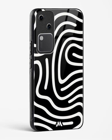 Monochrome Maze Glass Case Phone Cover (Vivo)