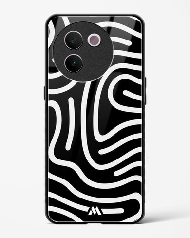 Monochrome Maze Glass Case Phone Cover (Vivo)