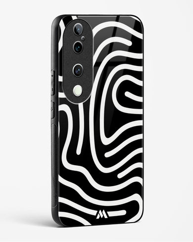 Monochrome Maze Glass Case Phone Cover (Vivo)
