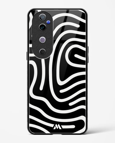 Monochrome Maze Glass Case Phone Cover (Vivo)