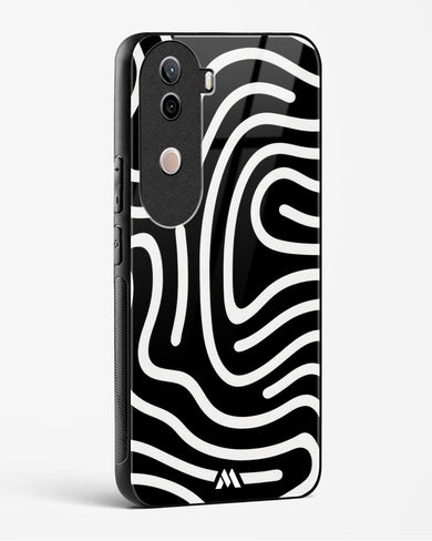 Monochrome Maze Glass Case Phone Cover (Vivo)