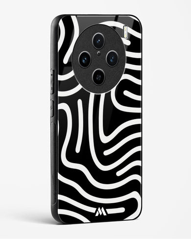 Monochrome Maze Glass Case Phone Cover (Vivo)