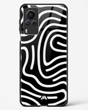 Monochrome Maze Glass Case Phone Cover-(Vivo)