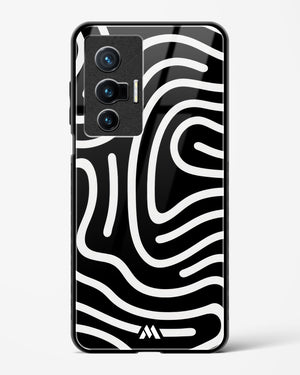 Monochrome Maze Glass Case Phone Cover (Vivo)
