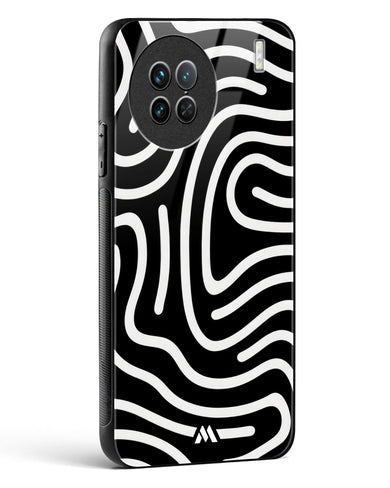 Monochrome Maze Glass Case Phone Cover-(Vivo)