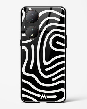 Monochrome Maze Glass Case Phone Cover (Vivo)