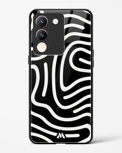 Monochrome Maze Glass Case Phone Cover (Vivo)