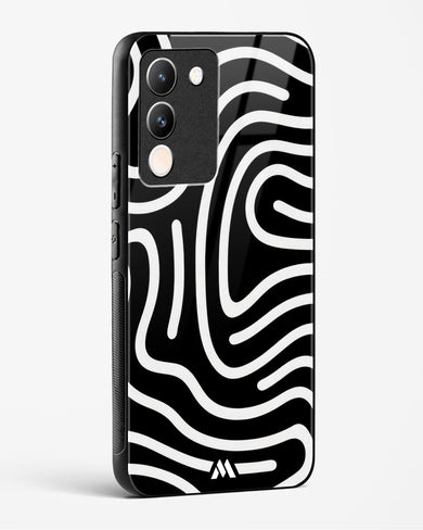Monochrome Maze Glass Case Phone Cover (Vivo)