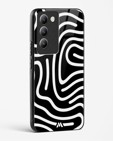 Monochrome Maze Glass Case Phone Cover (Vivo)