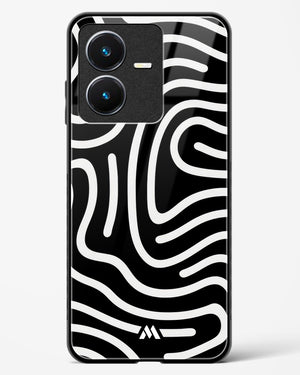 Monochrome Maze Glass Case Phone Cover-(Vivo)