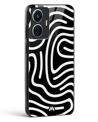 Monochrome Maze Glass Case Phone Cover (Vivo)