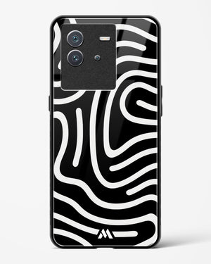 Monochrome Maze Glass Case Phone Cover-(Vivo)