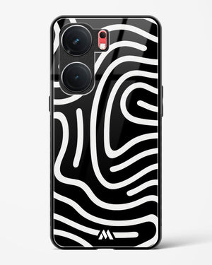 Monochrome Maze Glass Case Phone Cover (Vivo)
