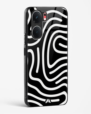 Monochrome Maze Glass Case Phone Cover (Vivo)