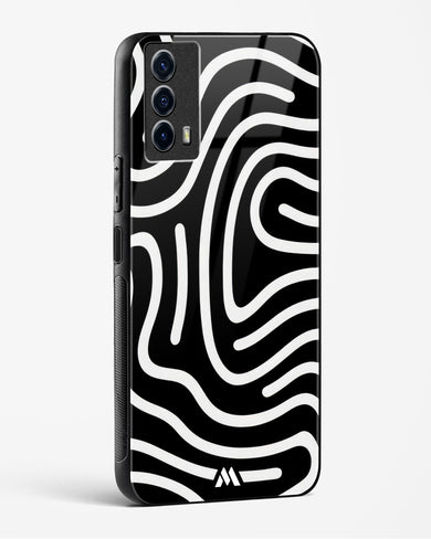 Monochrome Maze Glass Case Phone Cover-(Vivo)