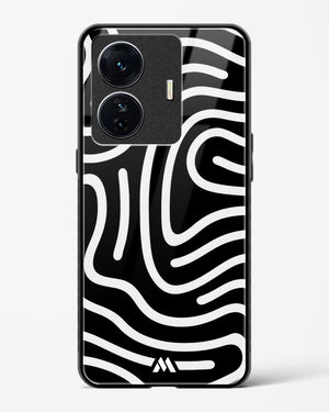 Monochrome Maze Glass Case Phone Cover-(Vivo)