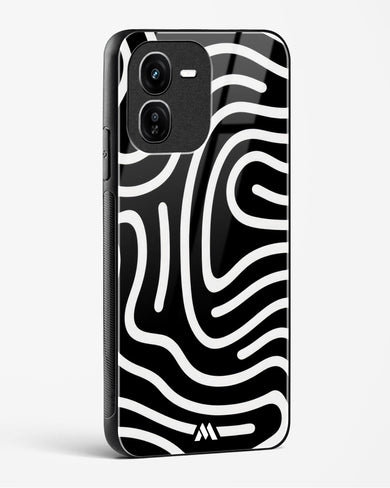 Monochrome Maze Glass Case Phone Cover (Vivo)