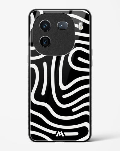 Monochrome Maze Glass Case Phone Cover-(Vivo)