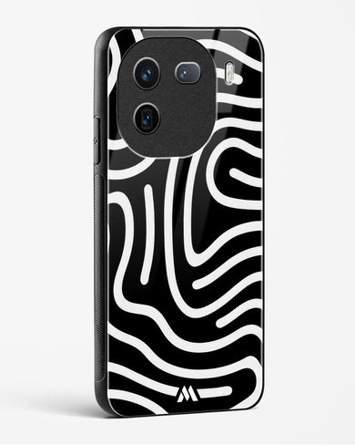 Monochrome Maze Glass Case Phone Cover-(Vivo)