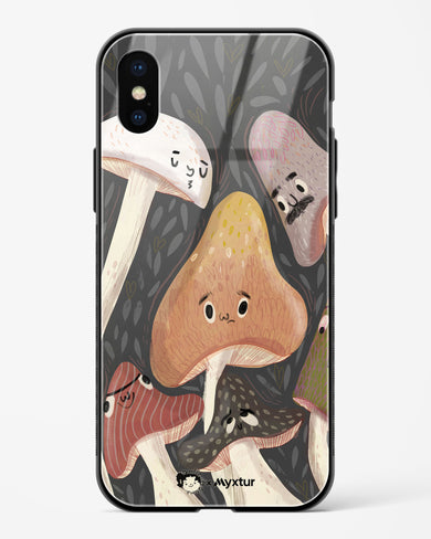 Shroom Smiles [doodleodrama] Glass Case Phone Cover (Apple)