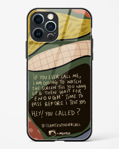 Team Text [Doodle Drama] Glass Case Phone Cover (Apple)