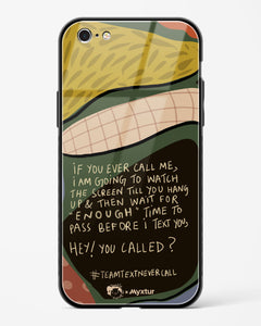 Team Text [Doodle Drama] Glass Case Phone Cover (Apple)