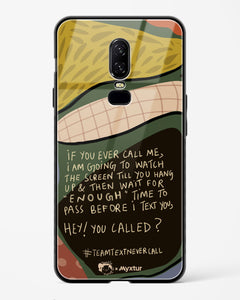 Team Text [Doodle Drama] Glass Case Phone Cover (OnePlus)