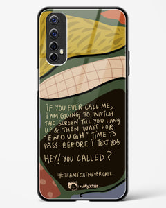 Team Text [Doodle Drama] Glass Case Phone Cover (Realme)
