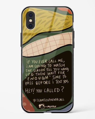 Team Text [doodleodrama] Glass Case Phone Cover (Apple)