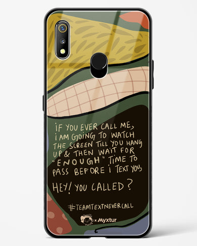 Team Text [doodleodrama] Glass Case Phone Cover (Realme)