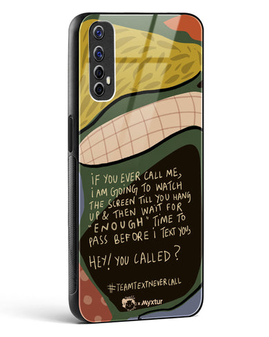 Team Text [doodleodrama] Glass Case Phone Cover (Realme)