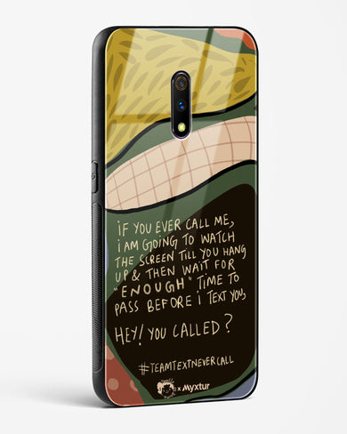 Team Text [doodleodrama] Glass Case Phone Cover (Realme)