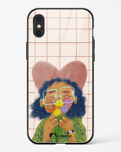 Floral Joy [doodleodrama] Glass Case Phone Cover (Apple)