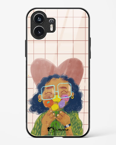 Floral Joy [doodleodrama] Glass Case Phone Cover (Nothing)