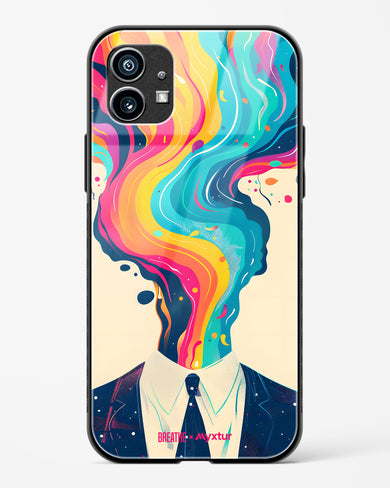 Colour Cascade [BREATHE] Glass Case Phone Cover-(Nothing)