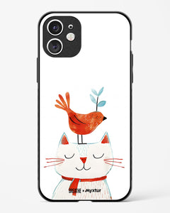 Whisker Perch [BREATHE] Glass Case Phone Cover (Apple)