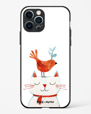 Whisker Perch [BREATHE] Glass Case Phone Cover (Apple)