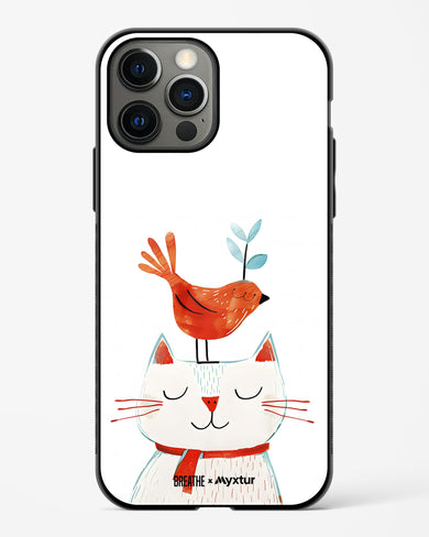 Whisker Perch [BREATHE] Glass Case Phone Cover (Apple)