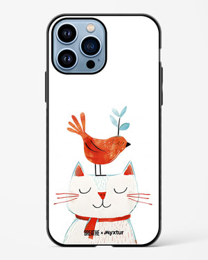 Whisker Perch [BREATHE] Glass Case Phone Cover (Apple)