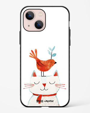 Whisker Perch [BREATHE] Glass Case Phone Cover (Apple)