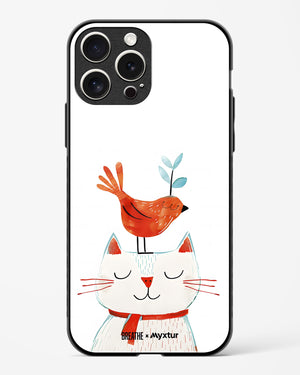 Whisker Perch [BREATHE] Glass Case Phone Cover (Apple)