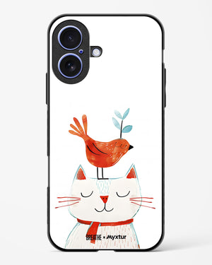 Whisker Perch [BREATHE] Glass Case Phone Cover (Apple)