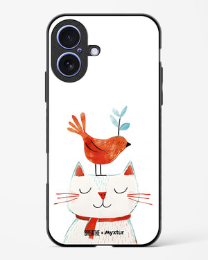 Whisker Perch [BREATHE] Glass Case Phone Cover (Apple)