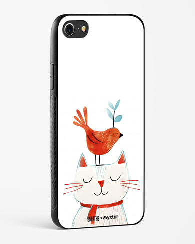 Whisker Perch [BREATHE] Glass Case Phone Cover (Apple)
