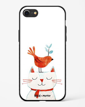 Whisker Perch [BREATHE] Glass Case Phone Cover-(Apple)
