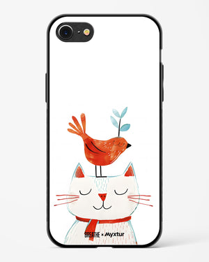 Whisker Perch [BREATHE] Glass Case Phone Cover (Apple)