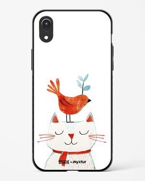 Whisker Perch [BREATHE] Glass Case Phone Cover (Apple)