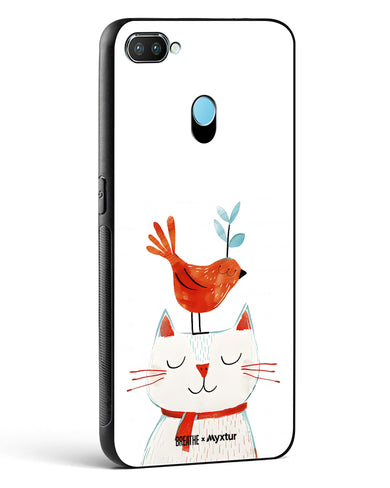 Whisker Perch [BREATHE] Glass Case Phone Cover-(Realme)